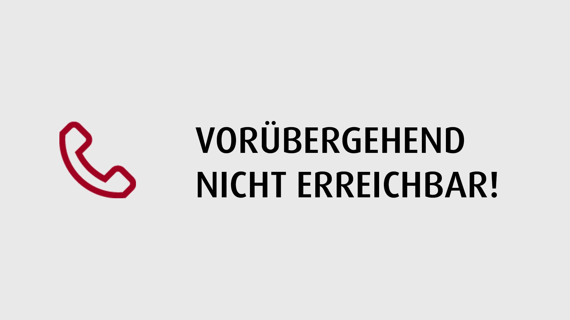 Vorübergehend über Festnetz nicht erreichbar